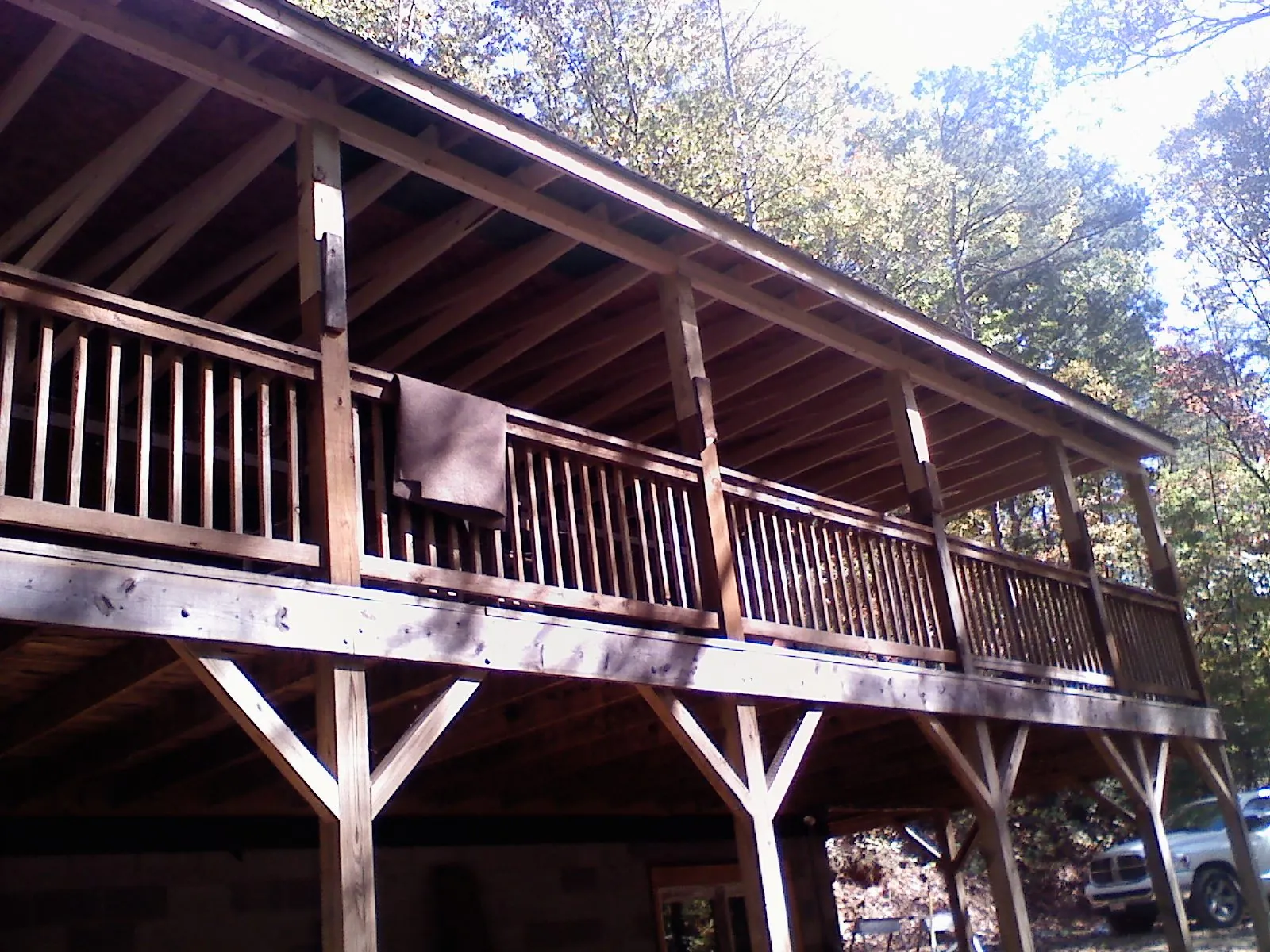 Timber framing under a new elevated porch and deck — Roof Leak Repair in Kinsale by Roofing Brothers